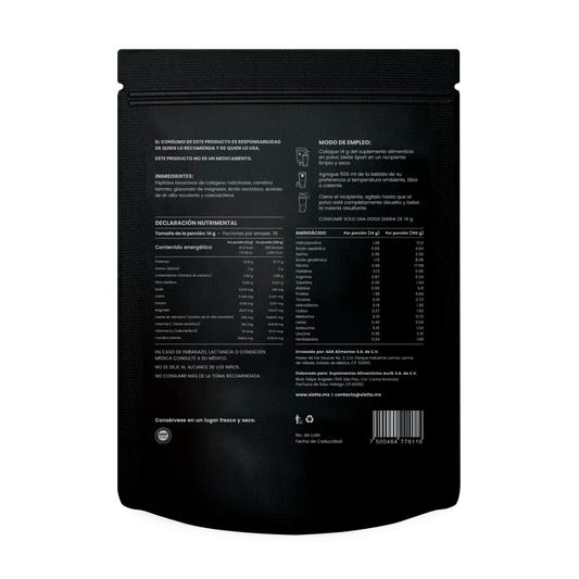 Siette Sport Péptidos Bioactivos de Colágeno Hidrolizado 500g