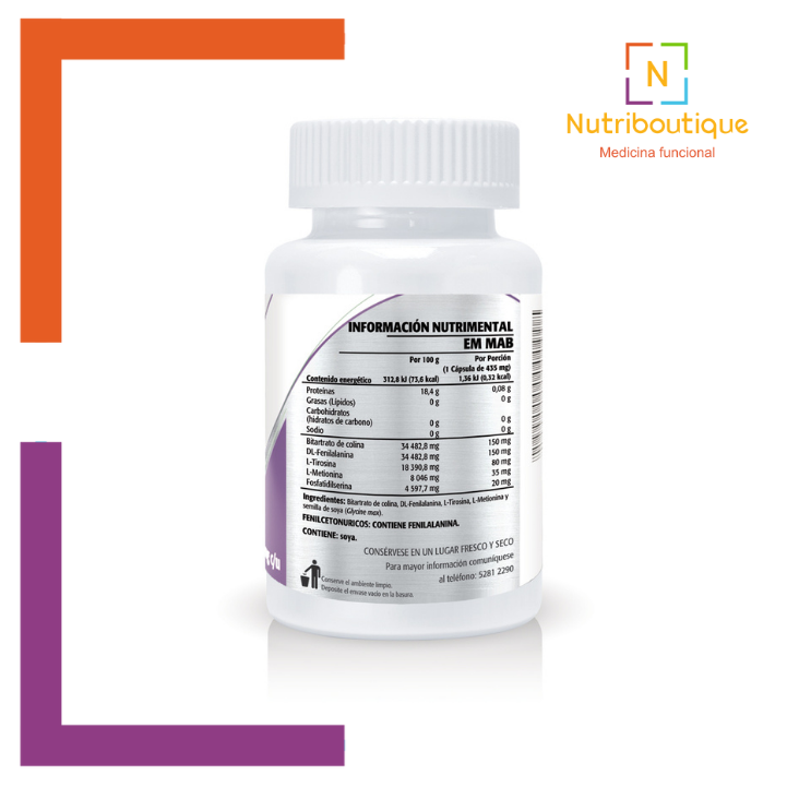 Que contiene Frasco Hemagic EmMab, Tabla nutrimental Hemagic EmMab Nutriboutique