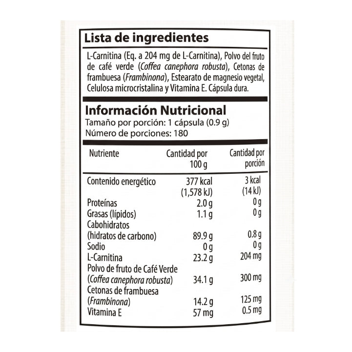 Compon-X composición e información nutricional