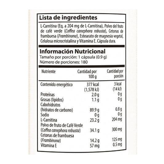 Compon-X composición e información nutricional
