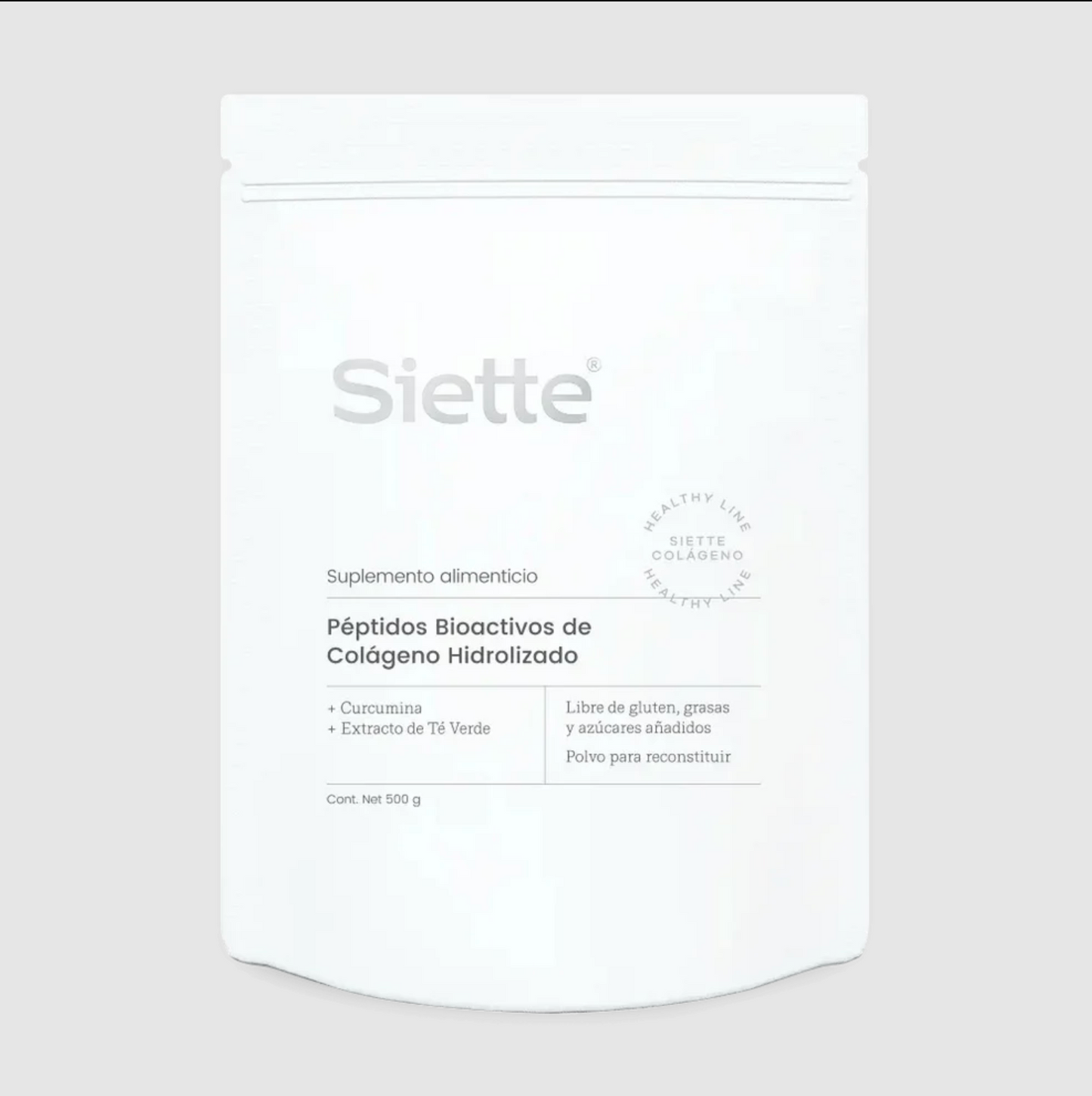 Siette Healthy Péptidos Bioactivos de Colágeno Hidrolizado Bolsa 500g