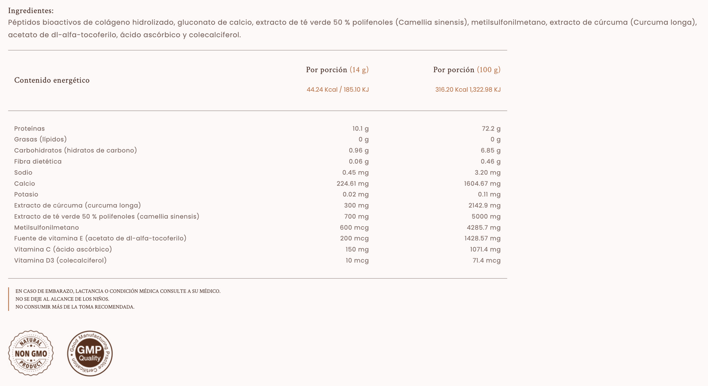 Siette Healthy Péptidos Bioactivos de Colágeno Hidrolizado Bolsa 500g