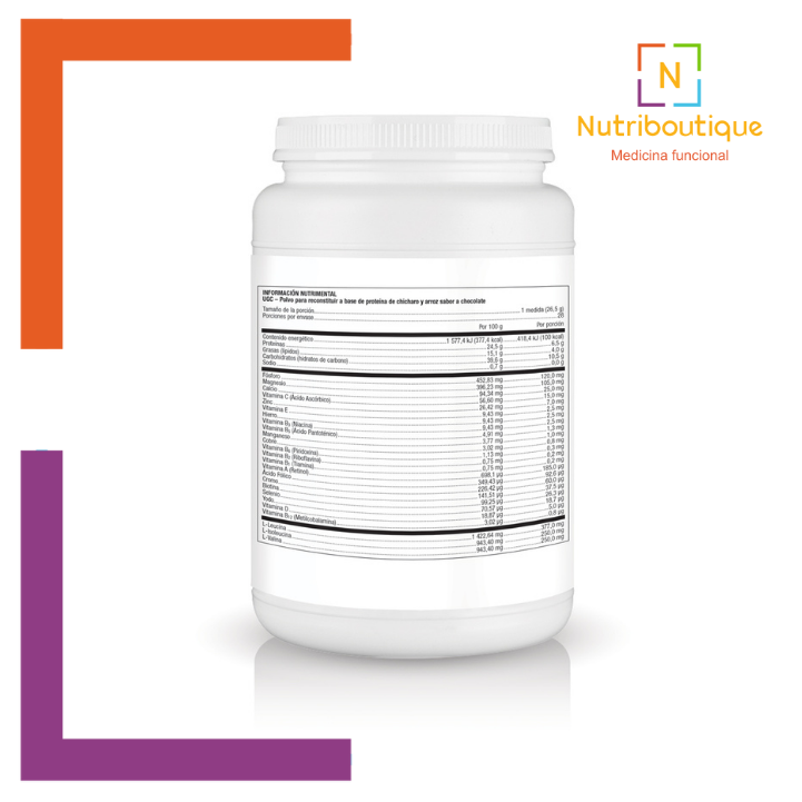 Tabla Nutrimental Metagenics UGC Nutriboutique