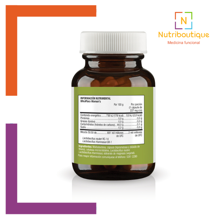 Tabla Nutrimental Metagenics UltraFlora Womens